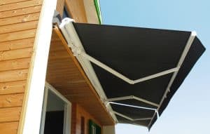 Black color awning in Naperville IL rijon manufactoring company